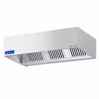 Commercial Wall-Mounted Extractor Hood with Motor – 1600mm – with Speed Controller, Baffle Filters & Lighting