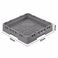 CAMBRO | CAMRACK® - Bestickkorg 1/1 - 500x500mm - Grå