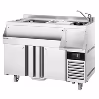 Stół chłodniczy barowy do koktajli i napojów – 1200 mm – 150 L – z 2 drzwiami i gniazdem 230 V