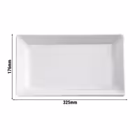 (6 pcs) GN 1/3 Gastronorm Tray - PURE - Melamine - 325x176mm - Height: 30mm - White