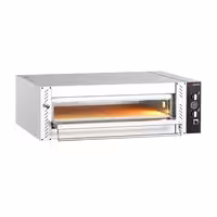 Electric Deck Pizza Oven - Single Deck - Refractory Stone Deck - 4 x Ø 34cm (13.4") - 230V 3 Phase - Mechanical Controls - up to 450°C