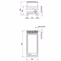 Plinski roštilj - 10 kW - Glatka - satinirana (Scotch-Brite) završna obrada