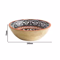 (6 adet) Kase - MANGO - Mangoholz - 1,1L - yuvarlak - Ø240mm - Derinlik:75mm - Sicily/Kırmızı/Siyah