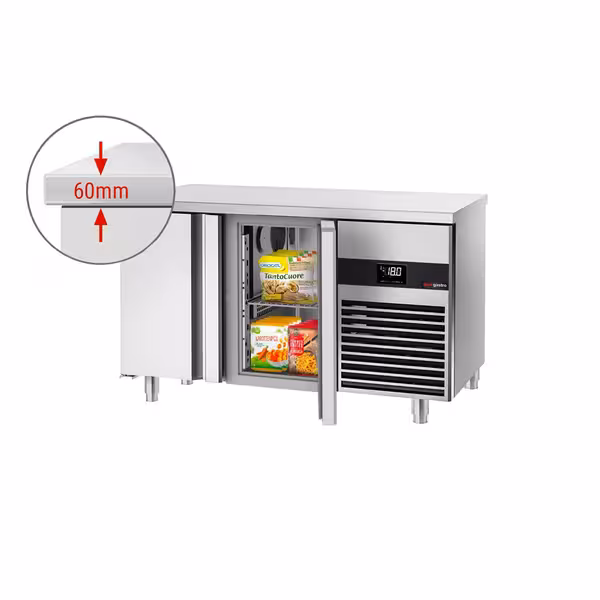 Zamrzni pult PREMIUM - 1400x700 mm - 281 l - Ventilirano hlađenje - s 2 vrata