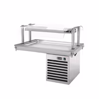 Ugrađena rashladna ploča – 1000 mm – +2 do +8 °C – 3x GN 1/1 – 350 W – sa staklenom zaštitom od prskanja
