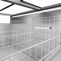 Wyspa mroźnicza do supermarketów – 1454 mm – 402 L – z 2 drzwiami przesuwnymi – szara