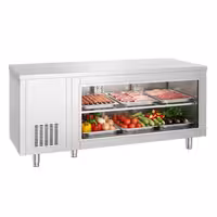 Rashladni pult - 1865x700 mm - 474 l - Ventilirano hlađenje - s ostakljenom frontom - straga 3 vrata