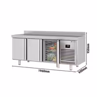 Zamrzni pult PREMIUM PLUS - 1960x600 mm - 385 l - Ventilirano hlađenje - s 3 vrata - Podignuti rub
