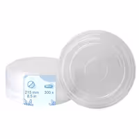 (300 pcs) Food Lidding Tray Polypropylene - 215mm - Round - Transparent