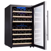Commercial Wine Fridge - Stainless Steel - Dual Zone - 120L - max. 45 bottles