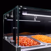Witryna nadstawna chłodnicza PREMIUM – 2000 x 335 mm – 10x GN 1/4 – z oświetleniem LED