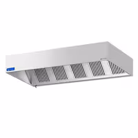 Commercial Wall-Mounted Extractor Hood with Motor - 2800mm - with Speed Controller, Baffle Filters & Lighting