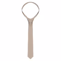 (5 pieces) KARLOWSKY | Slim Uniform Tie – Sand - 148 x 6.5 cm - 95°C washable - Easy-care