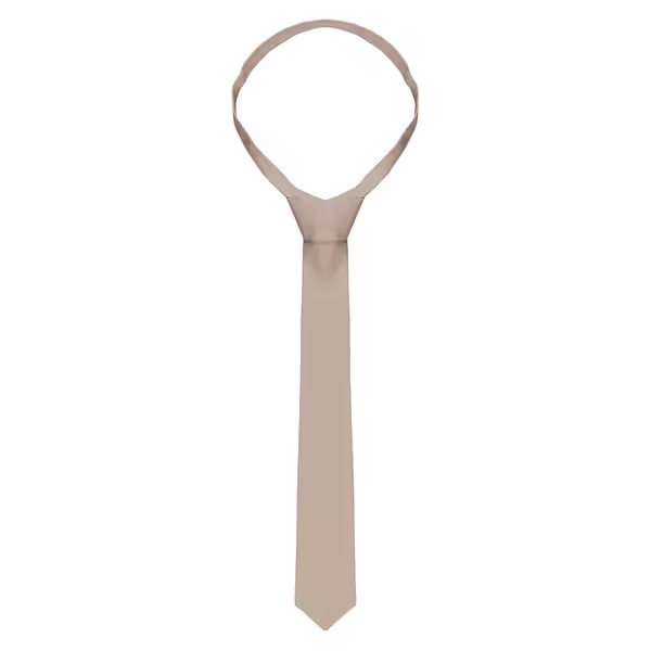 (5 pieces) KARLOWSKY | Slim Uniform Tie – Sand - 148 x 6.5 cm - 95°C washable - Easy-care