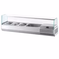 Countertop Prep Well / Refrigerated Topping Unit PREMIUM PLUS - 1328x450mm - 5x GN 1/4