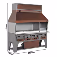 Wall-Mounted Charcoal Grill - 2.15m