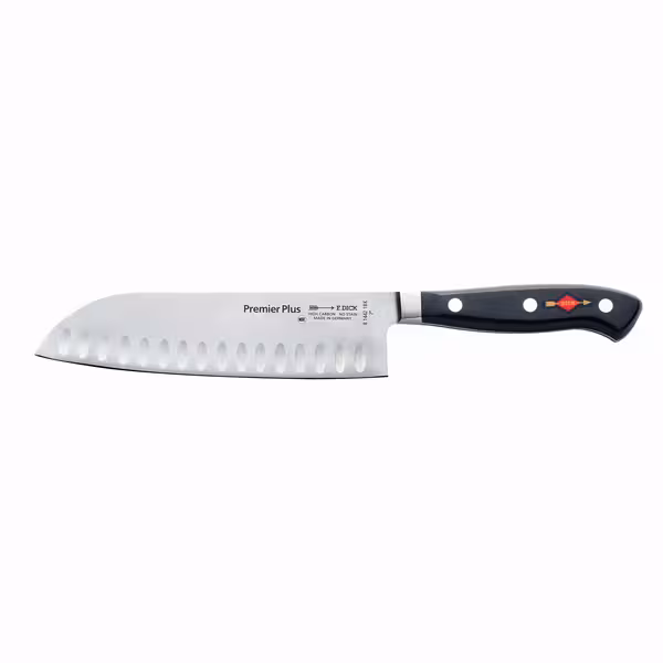 F. DICK | PREMIER PLUS - Santoku - mit Kullenschliff - Klinge: 180mm