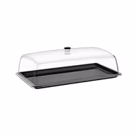 Tray with Dome Cover - DOME - GN 1/2 - Polycarbonate - 325x265mm - Height: 170mm - incl. GN 1/2 tray - with stackable design
