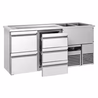 Direct Draw Beer Dispenser / Kegerator PREMIUM - 1950x700mm - 5 Drawers