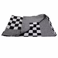 (12 unid) Panos de cozinha em Algodão - lavável a 60°C; resistente ao cloro - 65x65cm - Preto / Branco aos quadrados