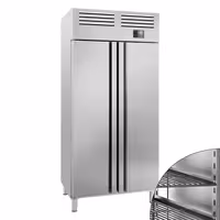 Szafa mroźnicza Premium PLUS – stal nierdzewna – GN 1/1 – 745 L – z 2 drzwiami