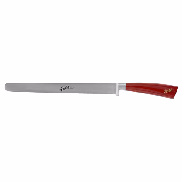 BERKEL | Elegance Salami & Cheese Knife – 26 cm Flexible Blade - Red Resin Handle