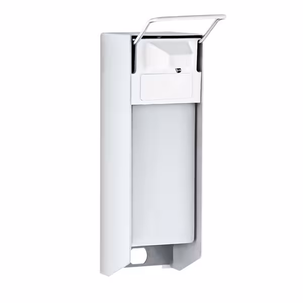 Dispenzer dezinficijensa - s lakatnom polugom - 1000 ml - Aluminij - zidna montaža, prozor razine