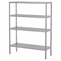 رفوف ستانلس ستيل ECO - 1400x500mm - عمق: 500 mm - 4 رفوف (قابلة للتعديل) - الحمولة: 280 kg