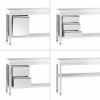 Rozsdamentes acél munkaasztal PREMIUM - 2000x700 mm - alsó polccal