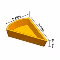 Desky pro stroj na tartaletky TMNP - forma: kousek dortu - 110x60 mm - pro 14 tartaletek