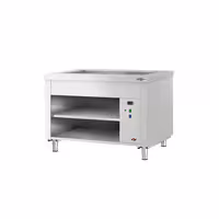 Buffettheke KOPENHAGEN - 1240mm - mit Bainmarie - für 3x GN 1/1 - Edelstahl
