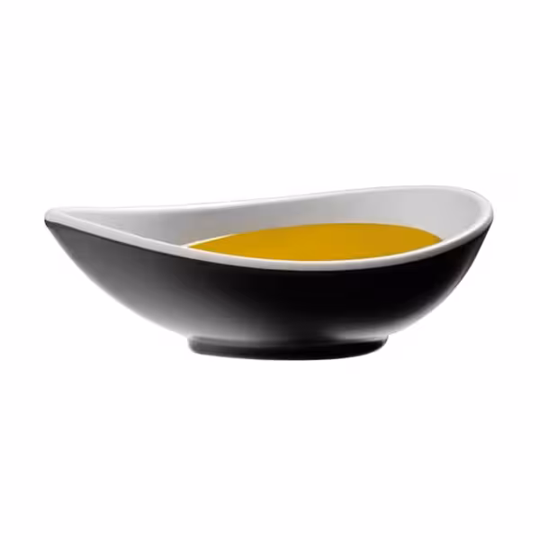 (6 adet) Ramekin (Sos Kasesi) - HALFTONE - Melamin - 50ml - 115x70mm - Siyah/Beyaz