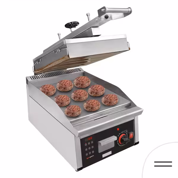 Grătar cu contact de mare viteză | Grătar pentru hamburgeri – 6,2 kW – automat – afișaj digital