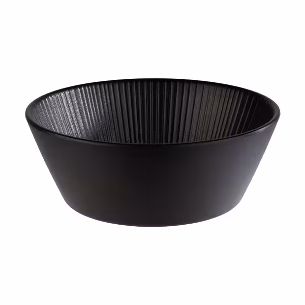 (6 adet) Kase - NERO - Melamin - 1,2L - yuvarlak - Ø205mm - Siyah