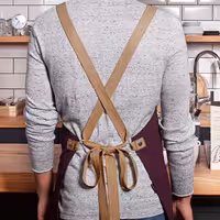 KARLOWSKY | Urban Twill Cross Back Bib Apron – Aubergine - 700×850 mm