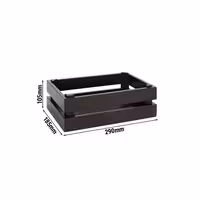 Ahşap Sunum Kutusu - SUPERBOX - Ahşap - Siyah - 290x185x105mm