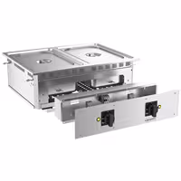 Ugrađena električna bain-marie – 3 kW – 2x GN 1/1 – s odvodnim slavinom