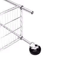 رفوف فولاذية - 900x450mm - عمق: 450 mm - 4 رفوف (قابلة للتعديل) - كروم - الحمولة: 180 kg