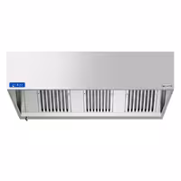 Commercial Wall-Mounted Extractor Hood with Motor – 1800mm – wwith Speed Controller, Baffle Filters & Lighting