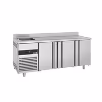Rashladni pult PREMIUM - 1900x720 mm - 420 l - Ventilirano hlađenje - s 3 vrata - s 1 korita - Leđni podignuti rub
