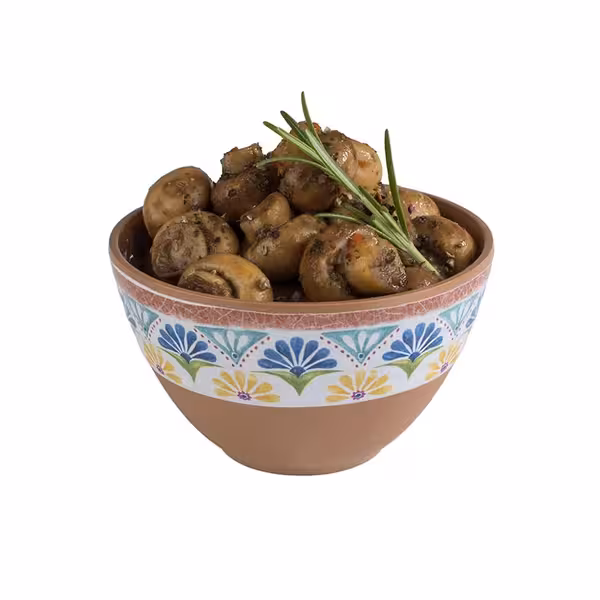 (6 adet) Kase - ARABESQUE - Melamin - 200ml - yuvarlak - Ø100mm - Derinlik:60mm - Terrakotta/Mavi