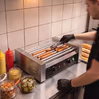 Commercial Hot Dog Roller Grill - 9 Rollers