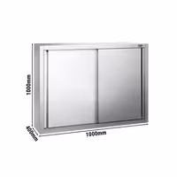 خزانة حائط ستانلس ستيل PREMIUM - 1000x400mm - مع باب انزلاقي - ارتفاع 1000 mm