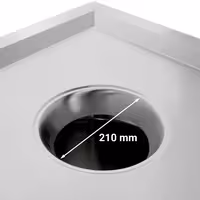 Poubelle - Carénée, avec conteneur à roulettes - 700x970x700mm - avec ouverture d’insertion, bac intérieur amovible, fermeture douce - Acier inoxydable