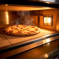 Electric Deck Pizza Oven - Twin Deck - Refractory Stone Deck - 4+4 x Ø 30cm (12") - Mechanical Controls - up to 450°C