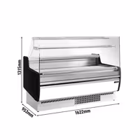 Serve Over Counter - 1622x953mm - with 2 doors - front panel white - capacity 178 litres