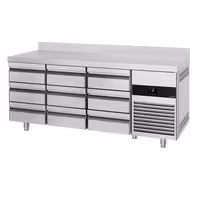 Commercial Counter Fridge PREMIUM - 1865x700mm - with 9 drawers - with upstand - capacity 474 litres
