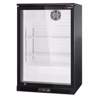 Barski hladnjak - 600 mm - 126 l - s 1 staklena vrata - crna