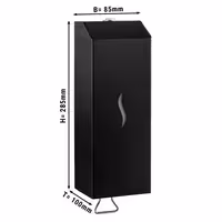Dispenzer sapuna - na pritisak - 1000 ml - Nehrđajući čelik (inox) - crna - s zidna montaža