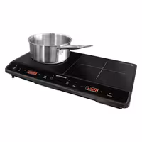 (2 kpl) Induktiokeittolevy - 3,5 kW - 2 keittoaluetta pyöreä - pöytämalli - 605x360x63 mm